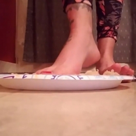 Foot Smash Food Video