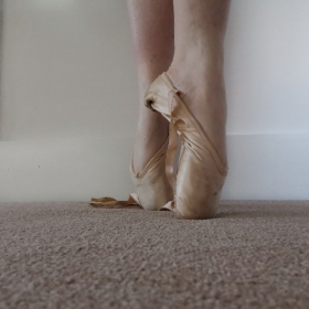 Sweaty ballet shoes